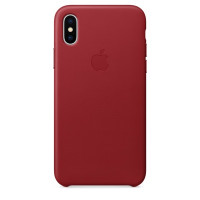 Apple iPhone X Leather Case - Red