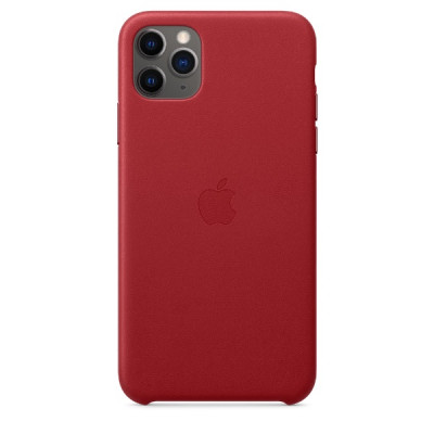 Apple iPhone 11 Pro Max Leather Case - Red