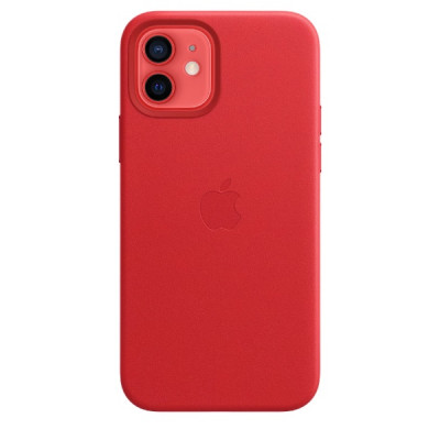 Apple iPhone 12 | 12 Pro Leather Case with MagSafe - Red