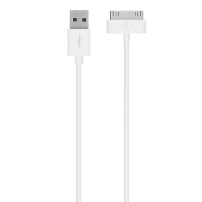 Belkin 30-pin to USB Cable, White (1.2 m)