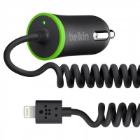 Belkin Car Charger with Lightning Cable (10W/2.1A) - Black