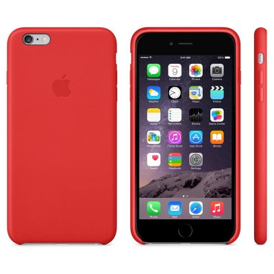 Apple iPhone 6 Plus Leather Case - Bright Red