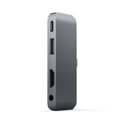 Satechi Aluminum Type-C Mobile Pro Hub Adapter for iPad - Space Gray